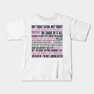 Rupaul's Drag Race Quotes (black text) Kids T-Shirt